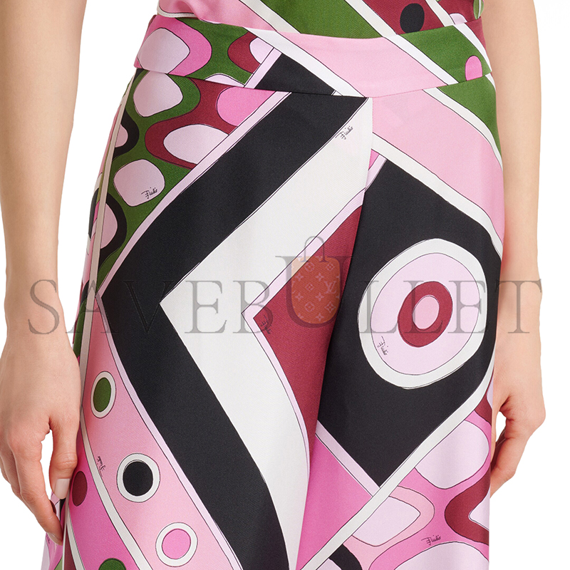 PUCCI VIVARA SILK SATIN WIDE-LEG PANTS